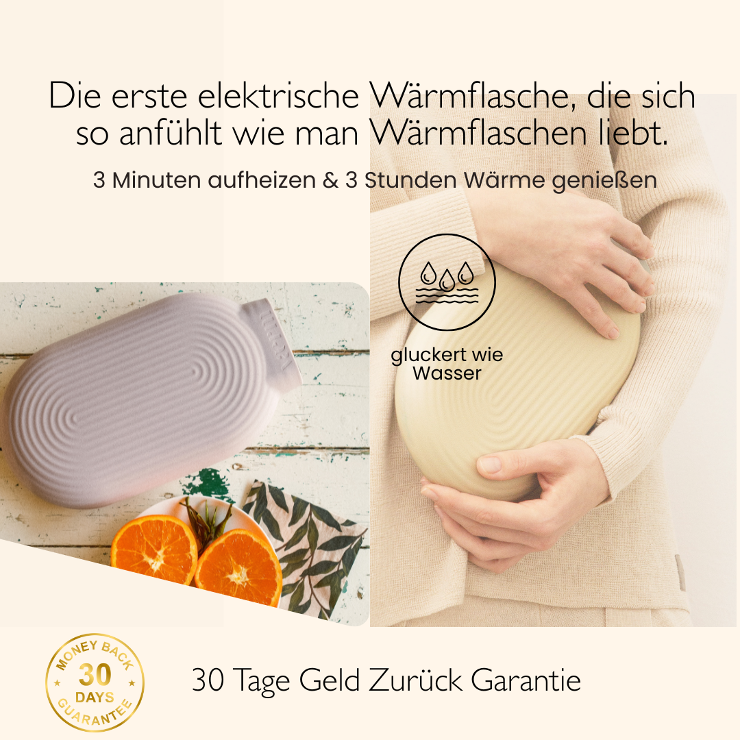 vaerm (mauve) - elektrische Wärmflasche mit echtem Wärmflaschengefühl