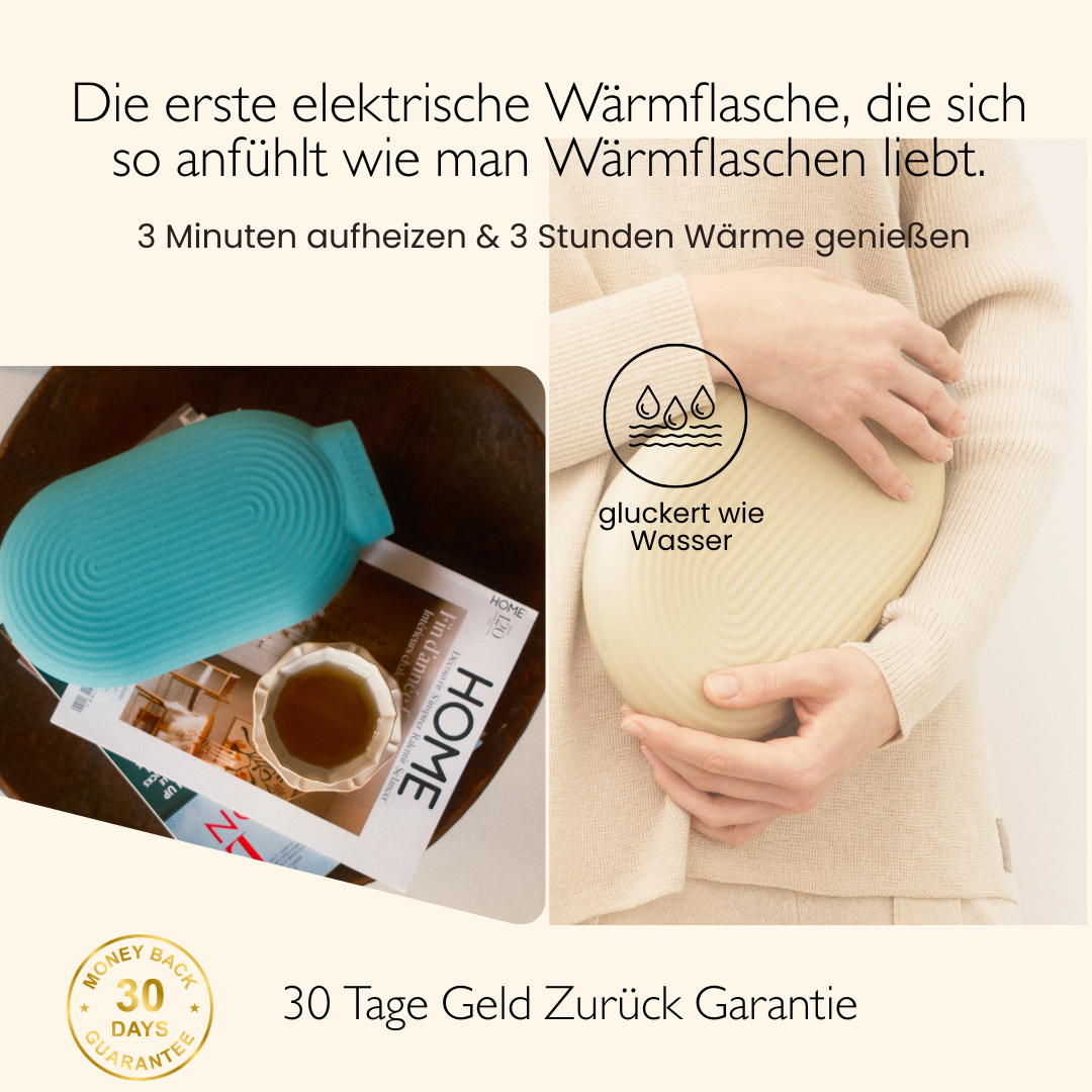 vaerm (lake blue) - elektrische Wärmflasche mit echtem Wärmflaschengefühl