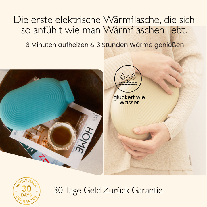 vaerm (lake blue) - elektrische Wärmflasche mit echtem Wärmflaschengefühl