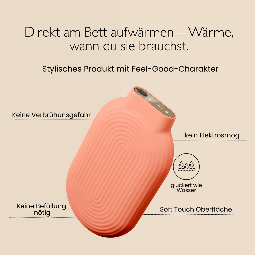 vaerm (coral)- elektrische Wärmflasche mit echtem Wärmflaschengefühl