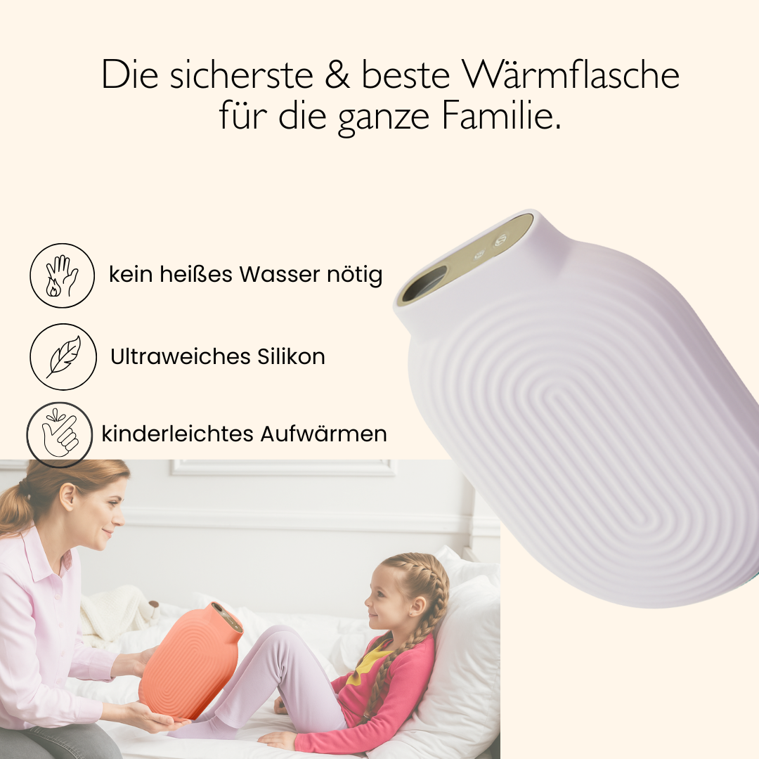 vaerm (mauve) - elektrische Wärmflasche mit echtem Wärmflaschengefühl