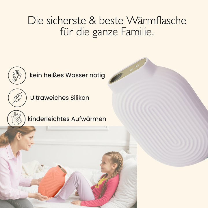 vaerm (mauve) - elektrische Wärmflasche mit echtem Wärmflaschengefühl