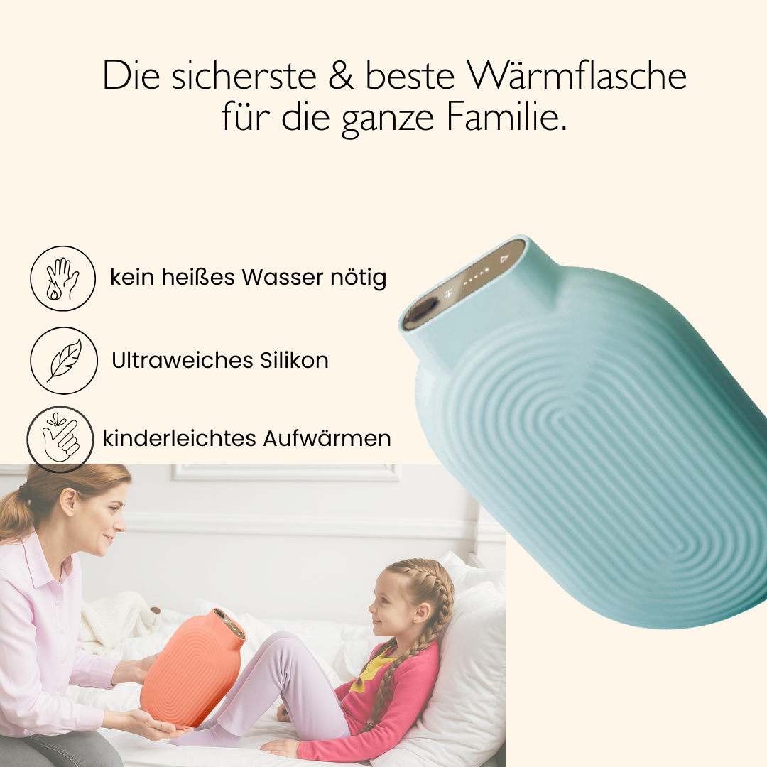 vaerm (lake blue) - elektrische Wärmflasche mit echtem Wärmflaschengefühl