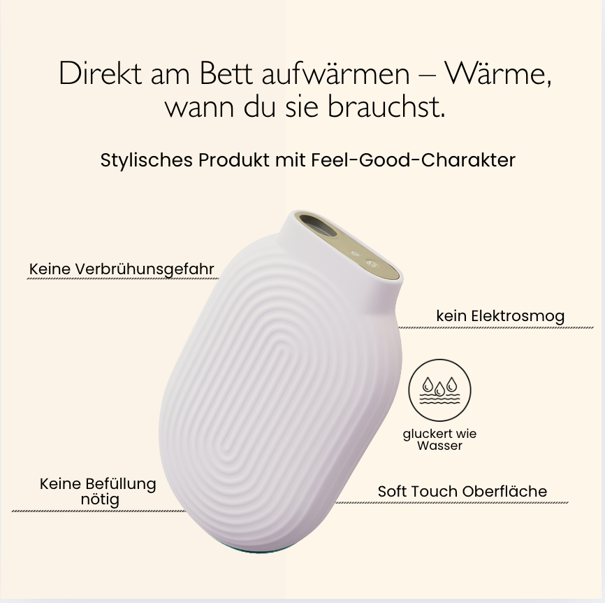 vaerm (mauve) - elektrische Wärmflasche mit echtem Wärmflaschengefühl