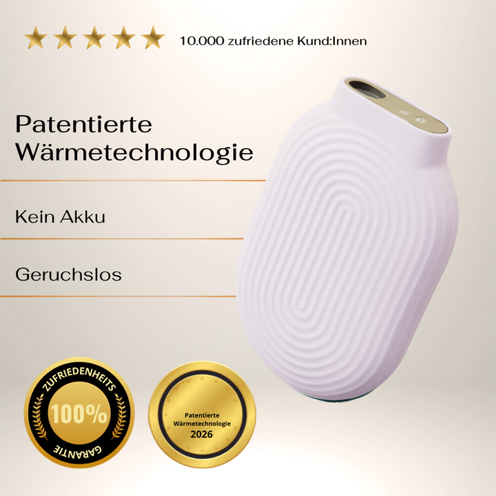 Vaerm - die erste elektrische Wärmflasche, die sich wie eine echte anfühlt. Kaufen Sie dieses Produkt für ein Leben lang - hergestellt nach deutscher Ingenieurskunst. Auf Sicherheit geprüft und CE-zertifiziert.