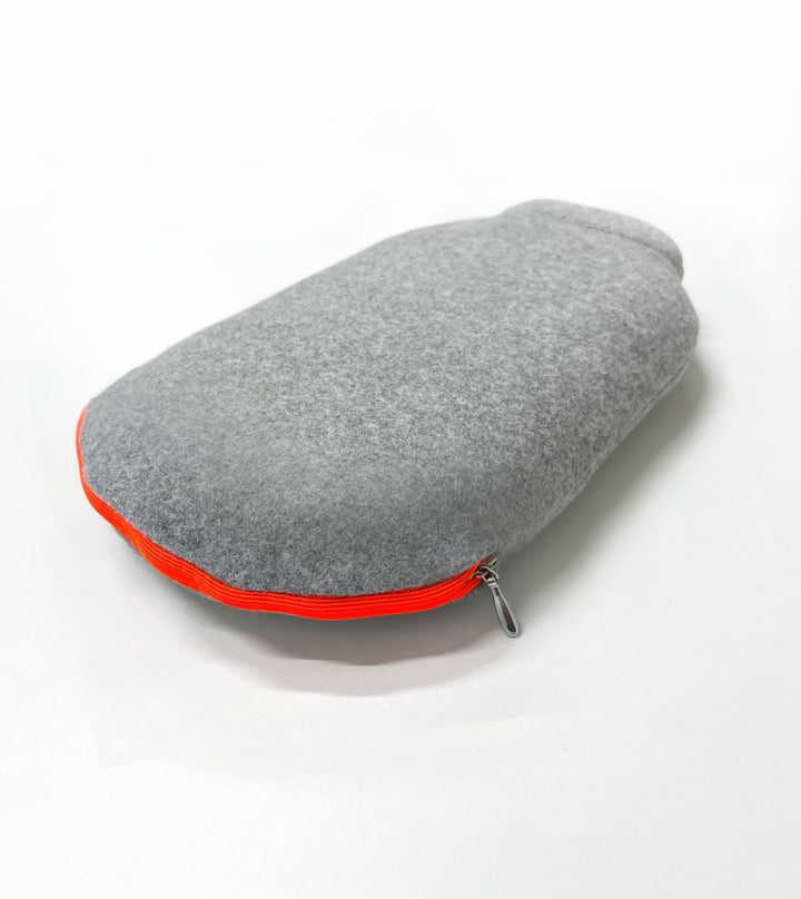 Cozy Cloud - Baumwollbezug Nebelgrau – orange